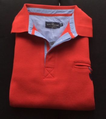 sweat-polo brique de la marque yacht collection- Vêtement de qualité- sopa ouest.fr