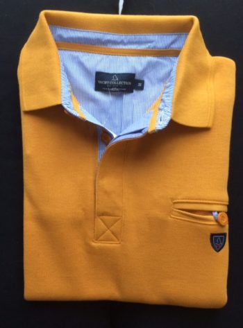 Polo moutarde de la marque yacht collection- Vêtement de qualité- sopa ouest.fr