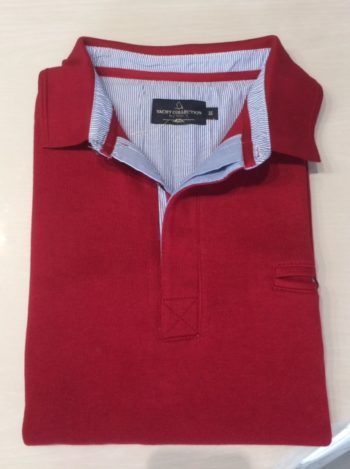 sweat-polo rouge hermès de la marque yacht collection- Vêtement de qualité- sopa ouest.fr