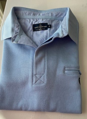 Polo bleu ciel de la marque yacht collection- Vêtements de qualité- sopaouest.fr