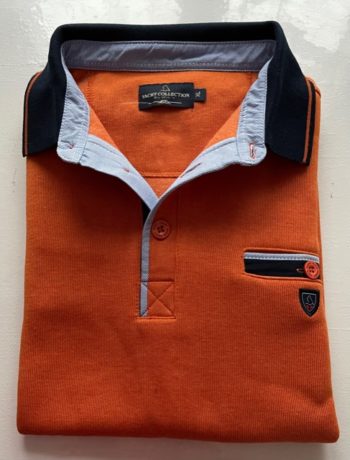 Polo orangé ref 555 C de la marque yacht collection- Vêtements de qualité- sopaouest.fr