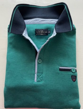 Polo vert yacht collection REF 555 C - Vêtements de qualité-sopaouest.fr