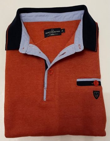 sweat- polo- rouille REF G 555 C de la marque yacht collection - Vêtements de qualité- sopaouest.fr