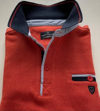 Sweat- polo- rouille REF G 555 C de la marque yacht collection - Vêtements de qualité- sopaouest.fr