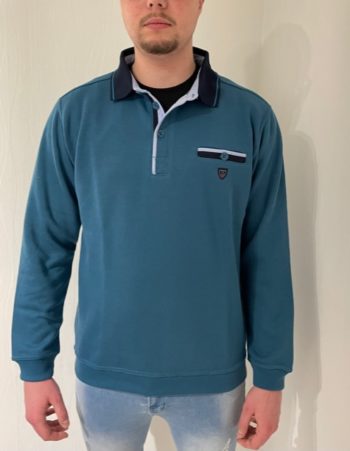 Polo- sweat - Biscay/navy ref 555C de la marque yacht collection- Vêtements de qualité- sopaouest.fr