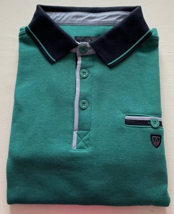 Polo vert ref 555 C de la marque yacht collection - Vêtements de qualité- sopaouest.fr