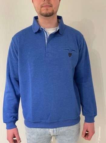 polo- sweat- royal mel ( bleu) de la marque yacht collection- Vêtements de qualité- sopaouest.fr