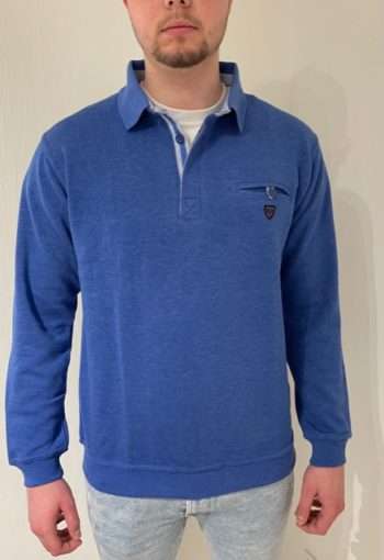 Polo ref 175C royal mel de la marque yacht collection- Vêtements de qualité- sopaouest.fr