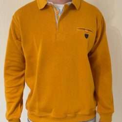 polo- sweat- amarelo (moutarde) de la marque yacht collection- Vêtements de qualité-sopaouest.fr