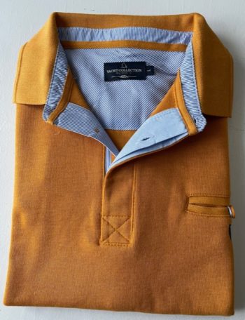 polo-sweat-amarelo (moutarde) de la marque yacht collection- Vêtements de qualité- sopaouest.fr