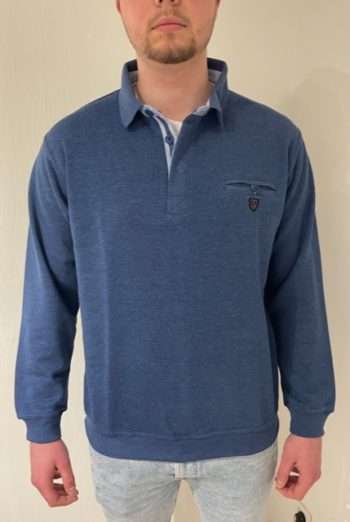polo-sweat- azul mel (bleu) de la marque yacht collection- Vêtements de qualité- sopaouest.fr