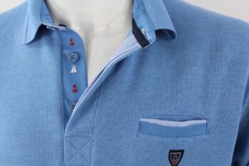 polo bleu de la marque yacht collection ref 24002- sopaouest.fr