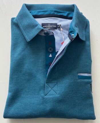 Polo bleu turquoise yacht collection REF  24002 – Image 4